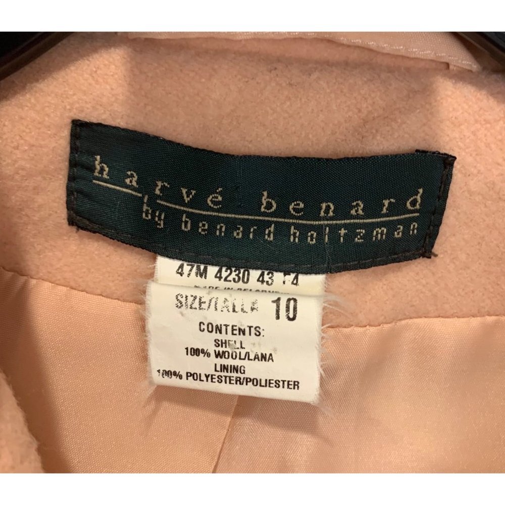 Harve Bernard Women's Pink Buttoned Wool Peacoat Size 10 - Picture 6 of 9